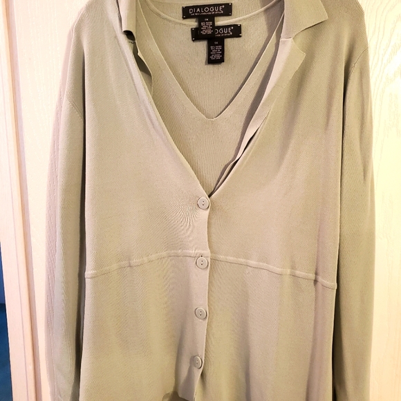 Dialoque Vintage Cardigan set - Picture 8 of 12